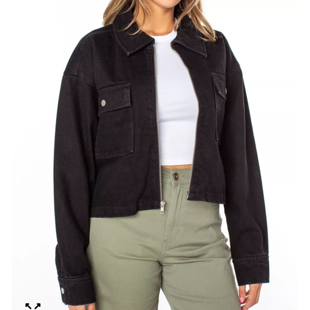Celebrity Pink Black Jean Jacket
